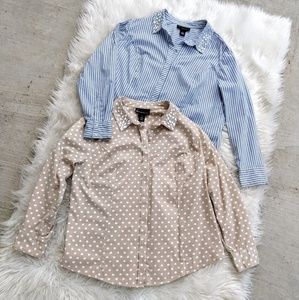 2 for 1 Lane Bryant Embellished Button Up Shirts!
